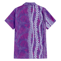 Hawaii Prince Kuhio Family Matching Mermaid Dress and Hawaiian Shirt Violet Hawaiian Lau Maia With Leis LT05 - Polynesian Pride