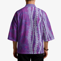 Hawaii Prince Kuhio Kimono Violet Hawaiian Lau Maia With Leis