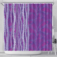 Hawaii Prince Kuhio Shower Curtain Violet Hawaiian Lau Maia With Leis