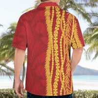 Hawaii Prince Kuhio Hawaiian Shirt Red Hawaiian Lau Maia With Leis