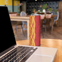 Hawaii Prince Kuhio Skinny Tumbler Red Hawaiian Lau Maia With Leis LT05 - Polynesian Pride