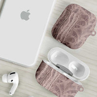 Hawaii Prince Kuhio AirPods Case Mocha Hawaiian Lau Maia With Leis
