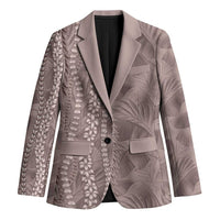 Hawaii Prince Kuhio Blazer Mocha Hawaiian Lau Maia With Leis