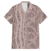 Hawaii Prince Kuhio Family Matching Long Sleeve Bodycon Dress and Hawaiian Shirt Mocha Hawaiian Lau Maia With Leis LT05 Dad's Shirt - Short Sleeve Mocha - Polynesian Pride