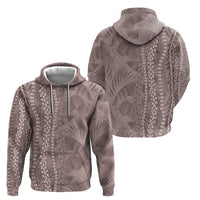 Hawaii Prince Kuhio Hoodie Mocha Hawaiian Lau Maia With Leis