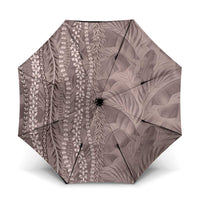 Hawaii Prince Kuhio Umbrella Mocha Hawaiian Lau Maia With Leis