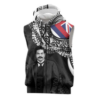 Personalised Hawaii Prince Kuhio Sleeveless Zip Hoodie Hawaiian Maile Lei
