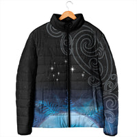 New Zealand Matariki Padded Jacket Pleiades Star Cluster Blue Galaxy