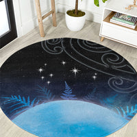 New Zealand Matariki Round Carpet Pleiades Star Cluster Blue Galaxy