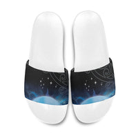 New Zealand Matariki Slide Sandals Pleiades Star Cluster Blue Galaxy