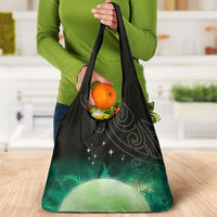 New Zealand Matariki Grocery Bag Pleiades Star Cluster Green Galaxy