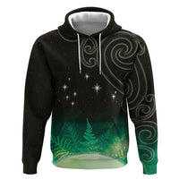New Zealand Matariki Hoodie Pleiades Star Cluster Green Galaxy