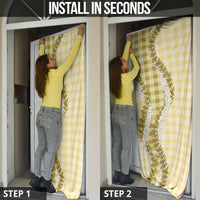 Yellow Hawaii Palaka Door Cover Hawaiian Honohono Lei