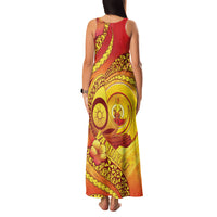 Vanuatu 45 Yia Indipendens Anivesari Family Matching Tank Maxi Dress and Hawaiian Shirt Tamtam Drum With Boar Tusk LT05 - Polynesian Pride