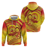 Vanuatu 45 Yia Indipendens Anivesari Hoodie Tamtam Drum With Boar Tusk LT05 - Polynesian Pride
