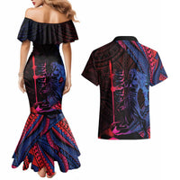 Samoan Pride Couples Matching Mermaid Dress and Hawaiian Shirt The Tui Manua LT05 - Polynesian Pride