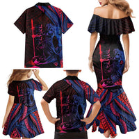 Samoan Pride Family Matching Mermaid Dress and Hawaiian Shirt The Tui Manua LT05 - Polynesian Pride
