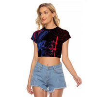 Samoan Pride Raglan Cropped T Shirt The Tui Manua - Polynesian Pride