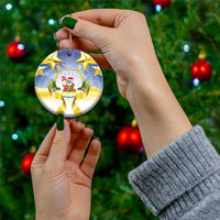Niue Christmas Ceramic Ornament Seashell Santa Beach Vibes - Polynesian Pride