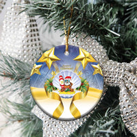 Niue Christmas Ceramic Ornament Seashell Santa Beach Vibes - Polynesian Pride