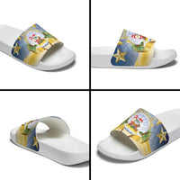 Niue Christmas Slide Sandals Seashell Santa Beach Vibes - Polynesian Pride