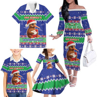 New Zealand Christmas Family Matching Off The Shoulder Long Sleeve Dress and Hawaiian Shirt Have Yourself A Kiwi-tastic Christmas LT05 - Polynesian Pride