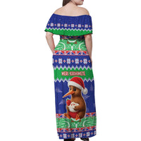 New Zealand Christmas Family Matching Off Shoulder Maxi Dress and Hawaiian Shirt Have Yourself A Kiwi-tastic Christmas LT05 - Polynesian Pride