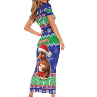 New Zealand Christmas Family Matching Short Sleeve Bodycon Dress and Hawaiian Shirt Have Yourself A Kiwi-tastic Christmas LT05 - Polynesian Pride