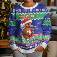 New Zealand Christmas Kid Ugly Christmas Sweater Have Yourself A Kiwi-tastic Christmas LT05 - Polynesian Pride