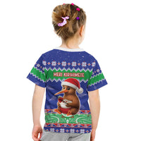 New Zealand Christmas Kid T Shirt Have Yourself A Kiwi-tastic Christmas LT05 - Polynesian Pride