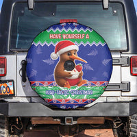 New Zealand Christmas Spare Tire Cover Have Yourself A Kiwi-tastic Christmas LT05 Blue - Polynesian Pride