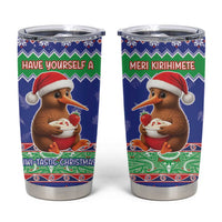 New Zealand Christmas Tumbler Cup Have Yourself A Kiwi-tastic Christmas LT05 Blue - Polynesian Pride