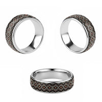 New Zealand Aotearoa Classic Ring Taniko Art Simple Style