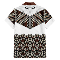 New Zealand Aotearoa Family Matching Off Shoulder Long Sleeve Dress and Hawaiian Shirt Taniko Art Simple Style LT05 - Polynesian Pride