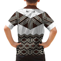 New Zealand Aotearoa Family Matching Off Shoulder Maxi Dress and Hawaiian Shirt Taniko Art Simple Style LT05 - Polynesian Pride