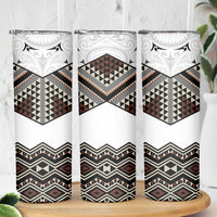 New Zealand Aotearoa Skinny Tumbler Taniko Art Simple Style LT05 - Polynesian Pride