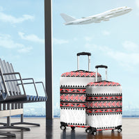 New Zealand Aotearoa Luggage Cover With Kowhaiwhai Pattern Red Version LT05 - Polynesian Pride