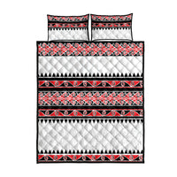 New Zealand Aotearoa Quilt Bed Set With Kowhaiwhai Pattern Red Version LT05 Red - Polynesian Pride