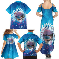 New Zealand Matapouri Beach Landscape Family Matching Summer Maxi Dress and Hawaiian Shirt LT05 - Polynesian Pride