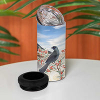 New Zealand Mount Taranaki Landscape 4 in 1 Can Cooler Tumbler Kokako Bird Polynesian Style LT05 - Polynesian Pride