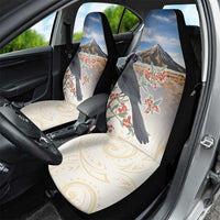 New Zealand Mount Taranaki Landscape Car Seat Cover Kokako Bird Polynesian Style LT05 - Polynesian Pride