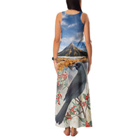 New Zealand Mount Taranaki Landscape Family Matching Tank Maxi Dress and Hawaiian Shirt Kokako Bird Polynesian Style LT05 - Polynesian Pride