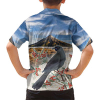 New Zealand Mount Taranaki Landscape Hawaiian Shirt Kokako Bird Polynesian Style LT05 - Polynesian Pride