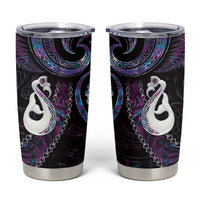 New Zealand Aotearoa Tumbler Cup Maori Manaia Paua Shell Glitter Purple LT05 Purple - Polynesian Pride