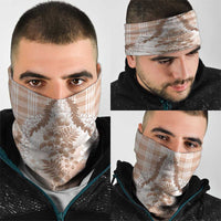 Aloha Hawaii Palaka Neck Gaiter Beige Plumeria Lei - Polynesian Pride