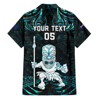 Custom New Zealand Maori Taiaha Hawaiian Shirt Tiki Warrior Paua Shell LT05 - Polynesian Pride