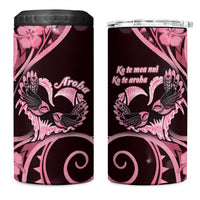 New Zealand Valentine 4 in 1 Can Cooler Tumbler Aroha Sweet Pink Piwakawaka LT05 One Size: 16 oz Pink - Polynesian Pride
