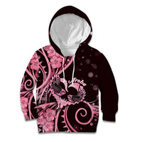 New Zealand Valentine Kid Hoodie Aroha Sweet Pink Piwakawaka LT05 Hoodie Pink - Polynesian Pride