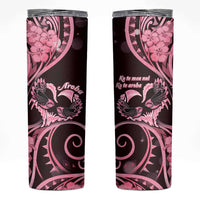 New Zealand Valentine Skinny Tumbler Aroha Sweet Pink Piwakawaka LT05 Pink - Polynesian Pride