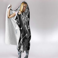 New Zealand Valentine Hooded Blanket Aroha Gray Piwakawaka